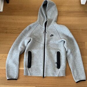 Nike Tech Light Gray Hoodie with Black Details- Men’s small